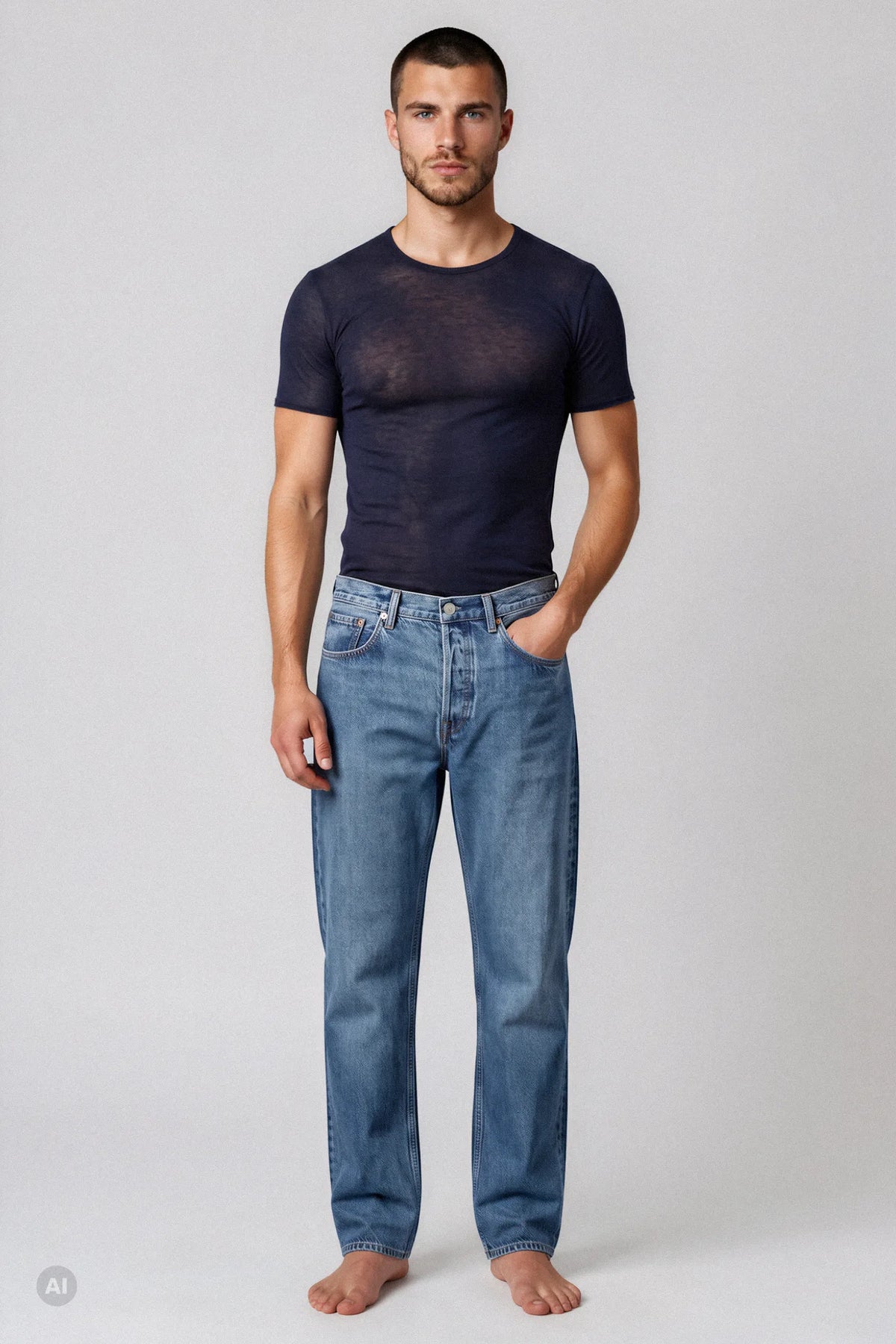 Maglia a Manica Corta in Modal Ultralight con Cashmere Girocollo