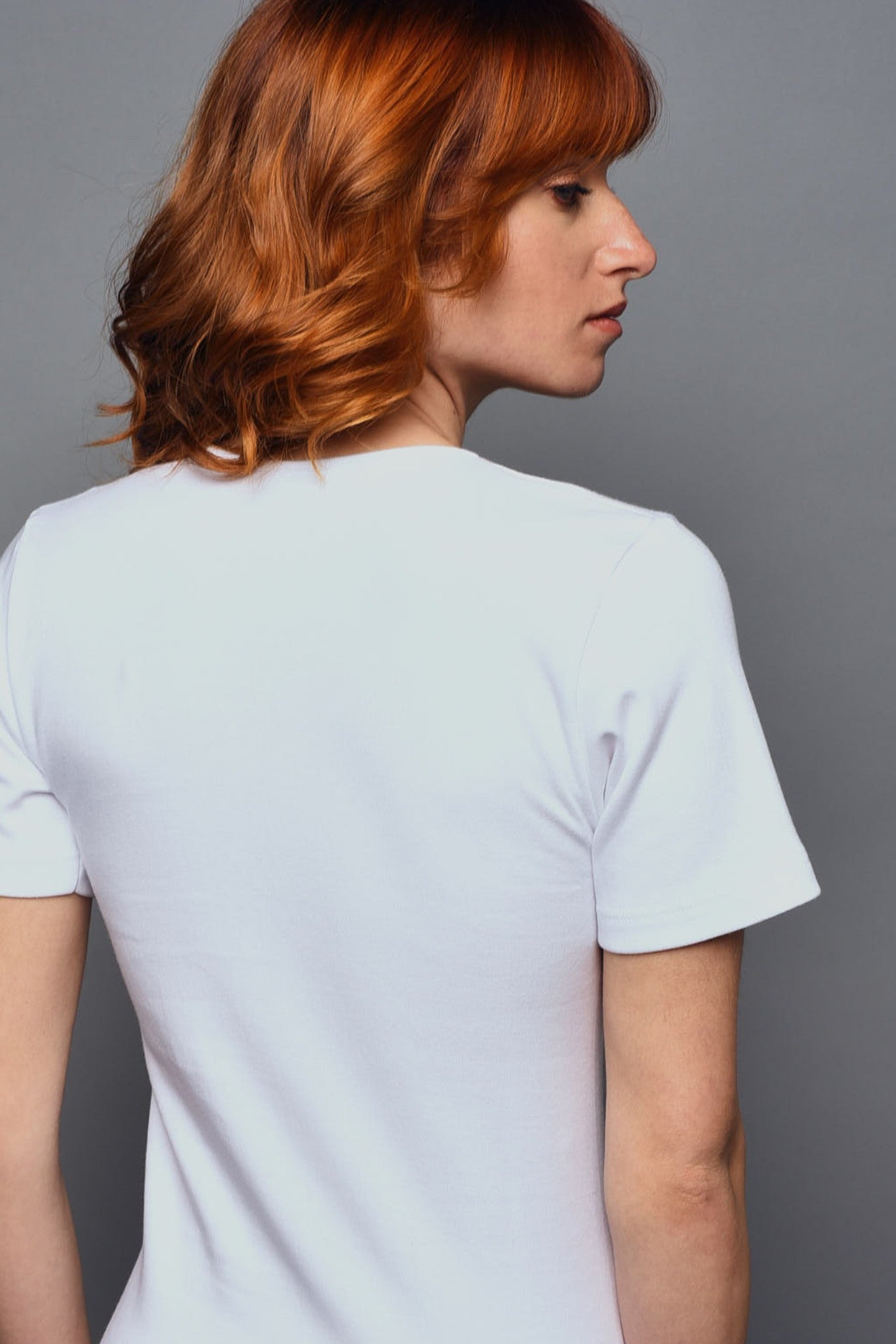 Maglia a Manica Corta in Cotone Felpato Girocollo