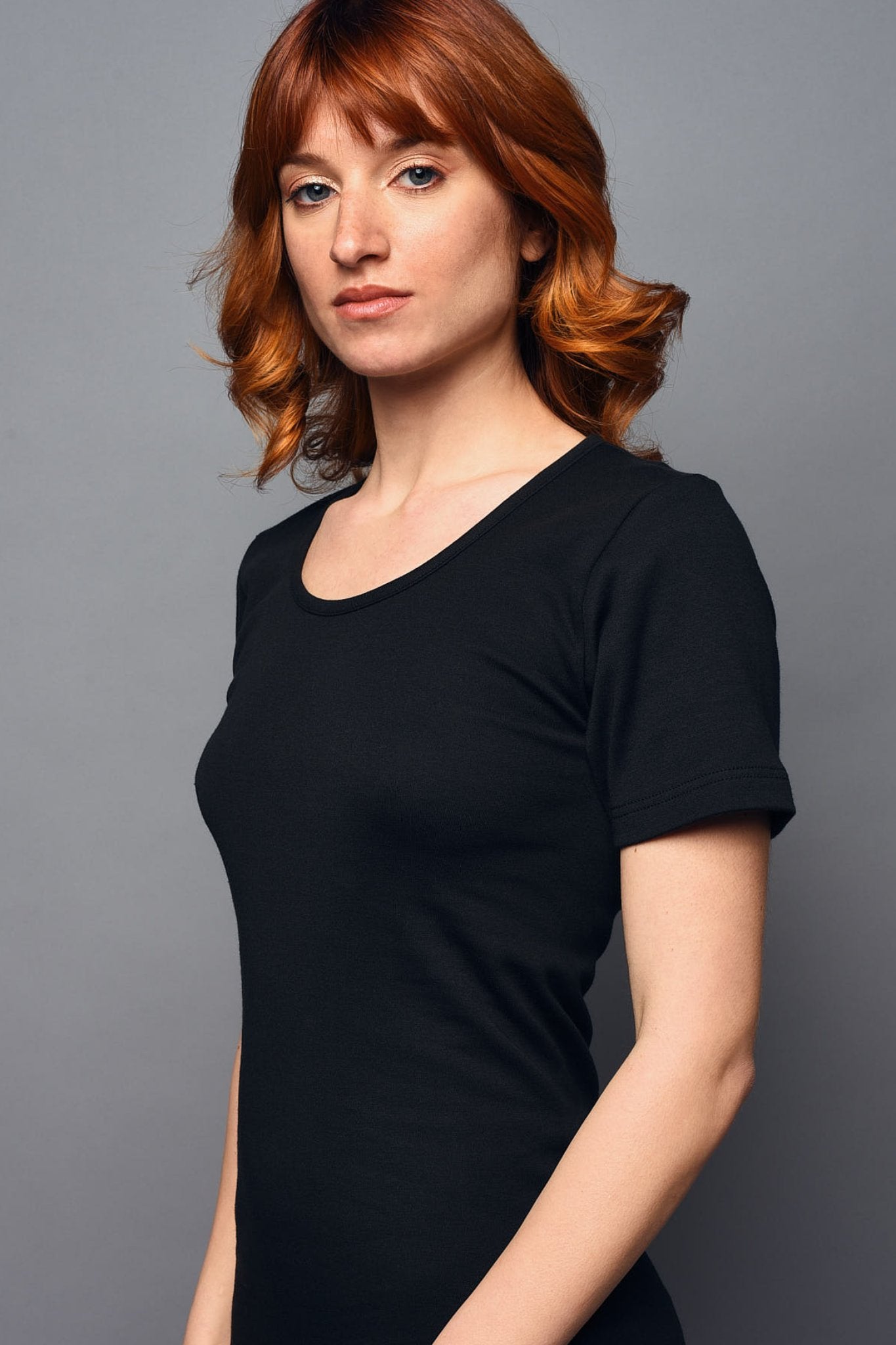 Maglia a Manica Corta in Cotone Felpato Girocollo