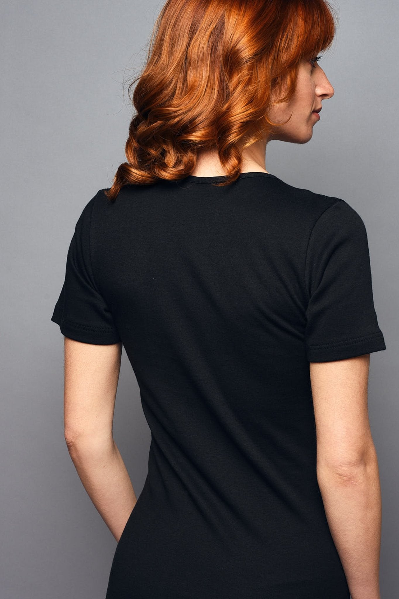 Maglia a Manica Corta in Cotone Felpato Girocollo