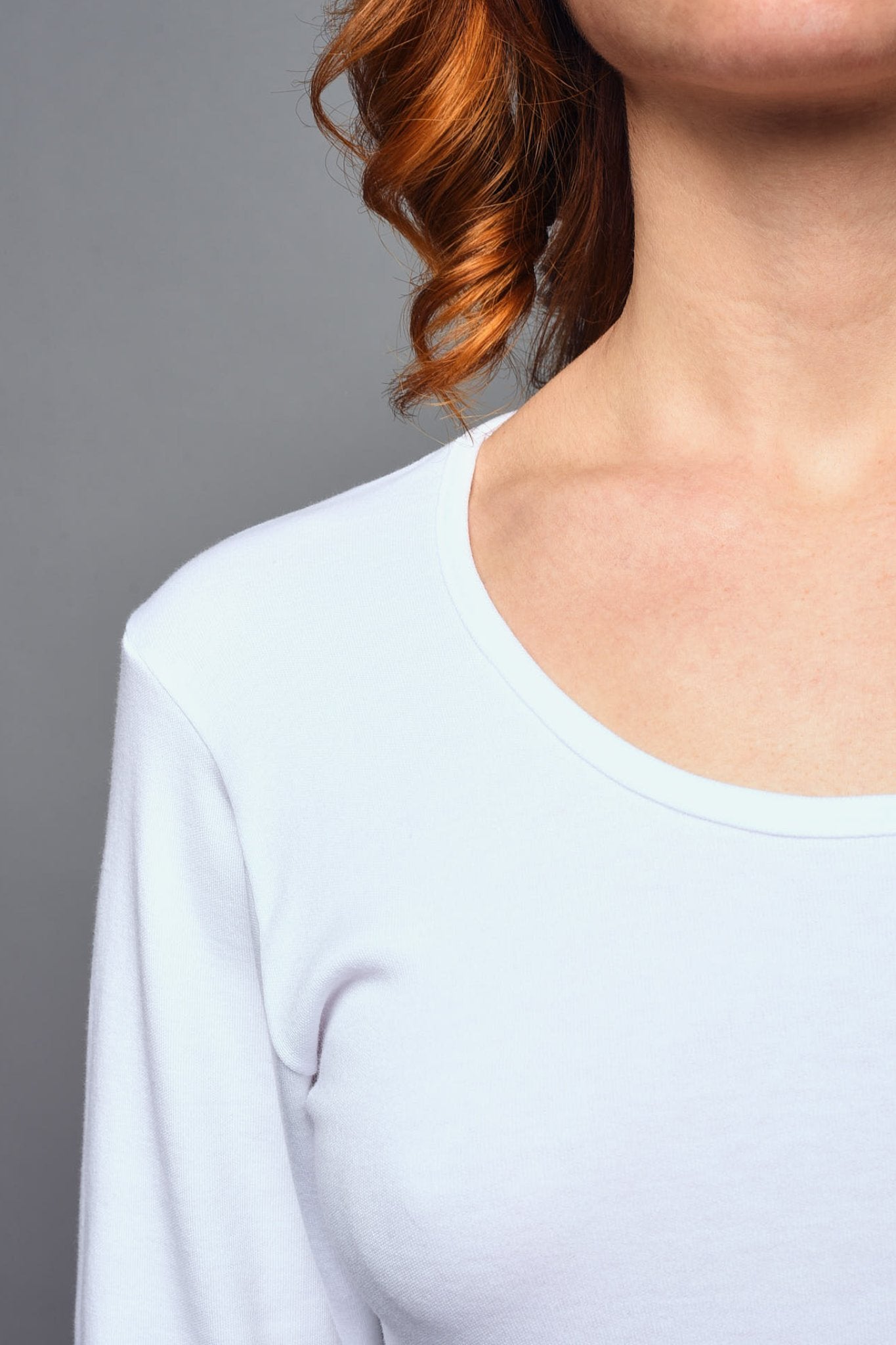Maglia a Manica Lunga in Cotone Felpato Girocollo