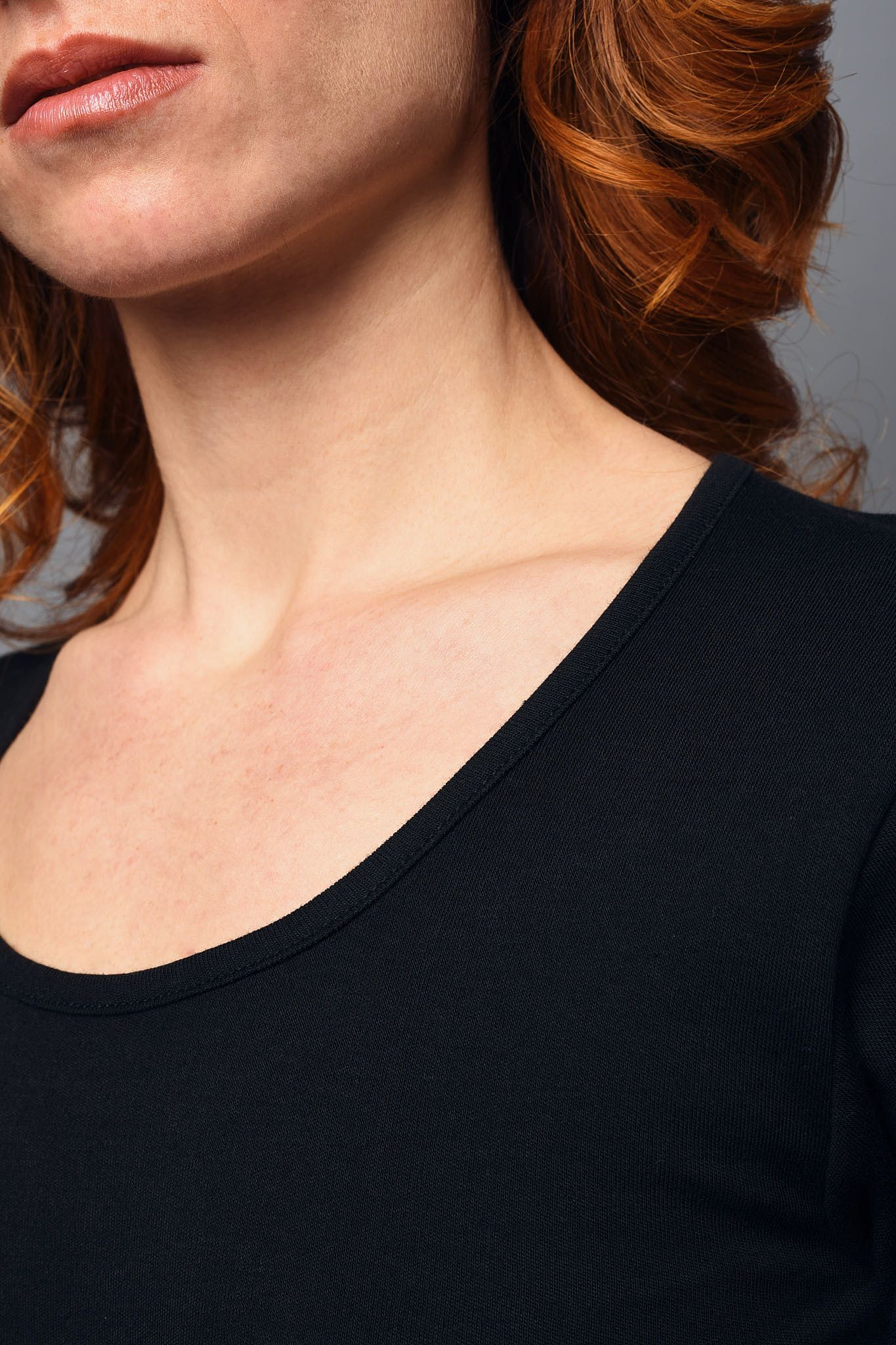 Maglia a Manica Lunga in Cotone Felpato Girocollo