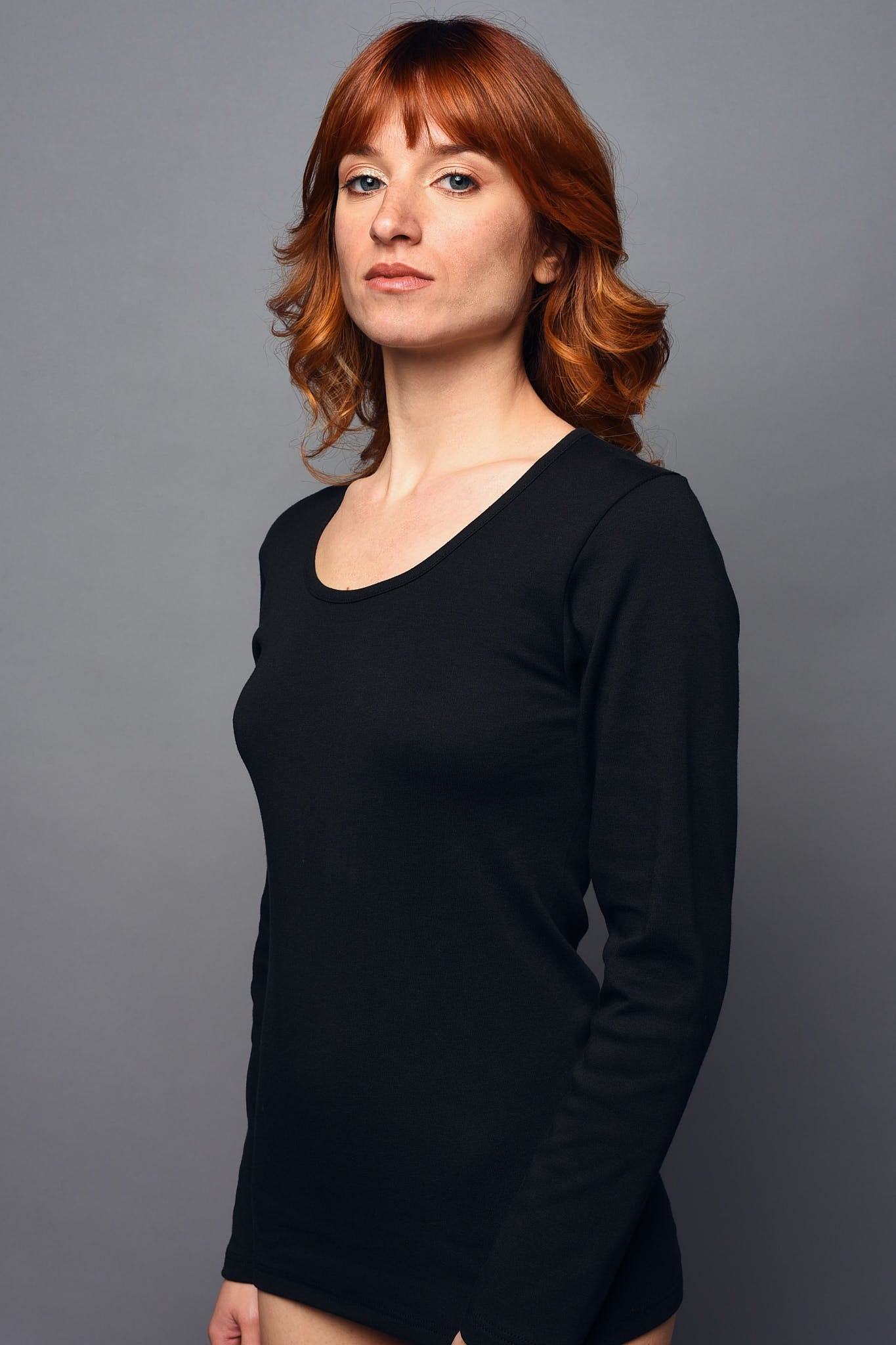 Maglia a Manica Lunga in Cotone Felpato Girocollo