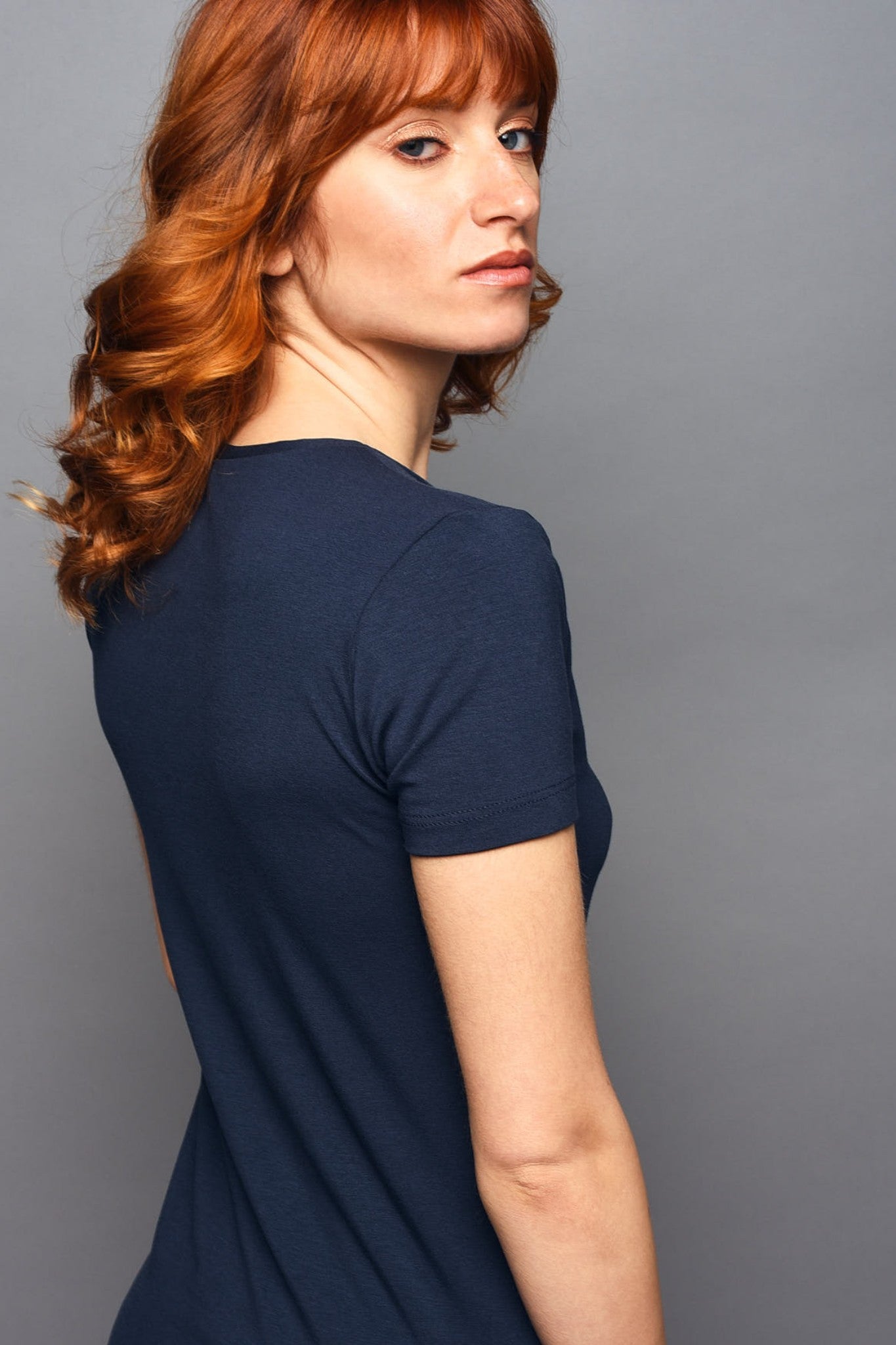 T-Shirt in Cotone Modal Girocollo