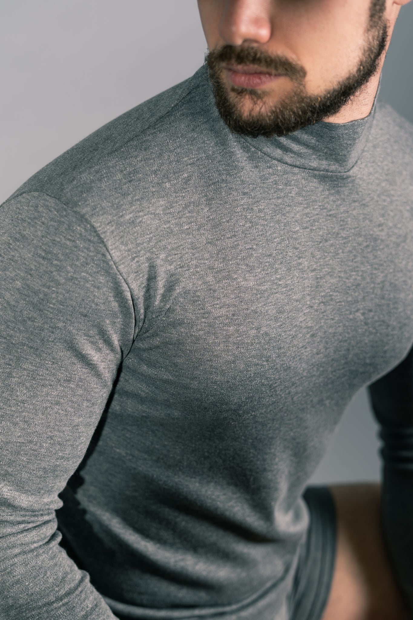 Lupetto a Manica Lunga in Interlock di Cotone