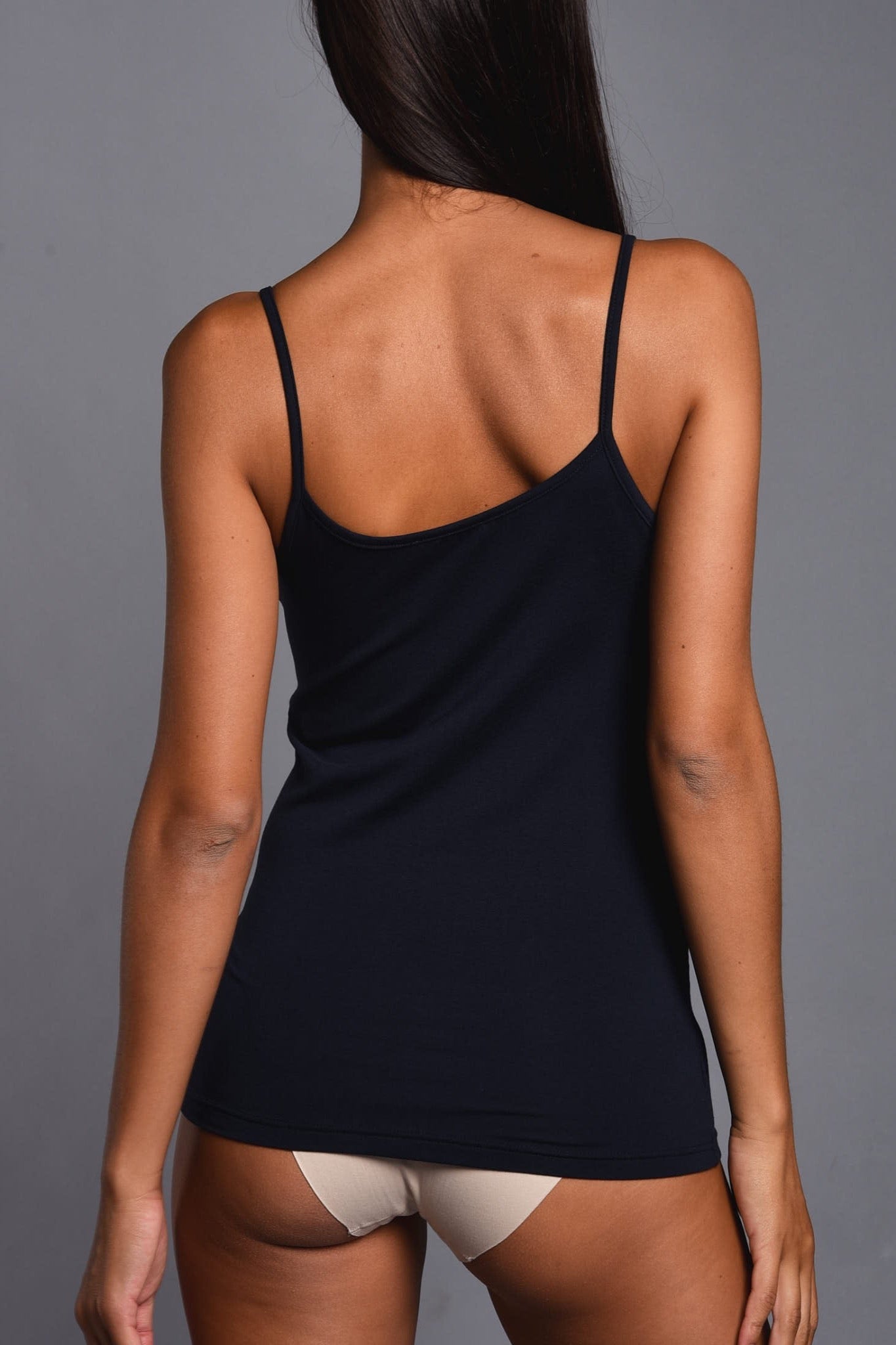 Top Spallini Sottili in Cotone Modal Scollo Tondo