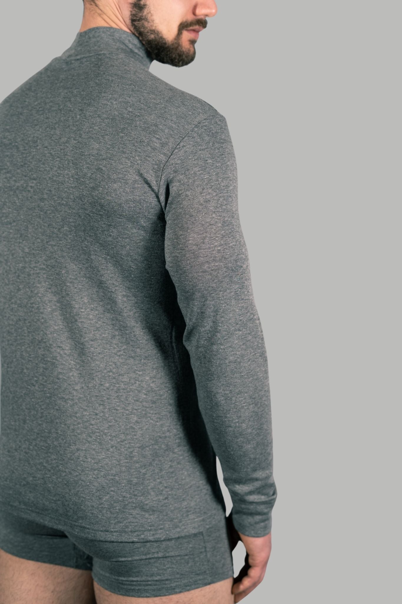 Lupetto a Manica Lunga in Interlock di Cotone