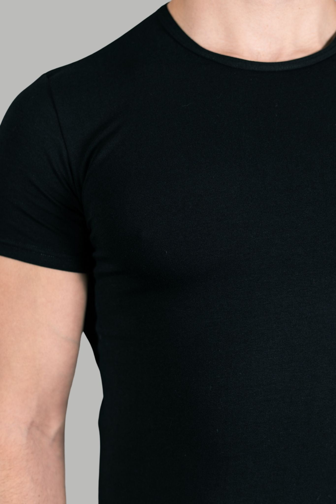 T-Shirt in Cotone elasticizzato Girocollo