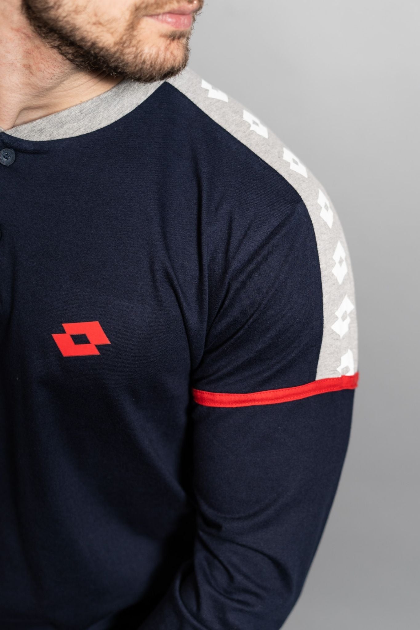 Pigiama Lungo in Jersey di Cotone stampa Logo