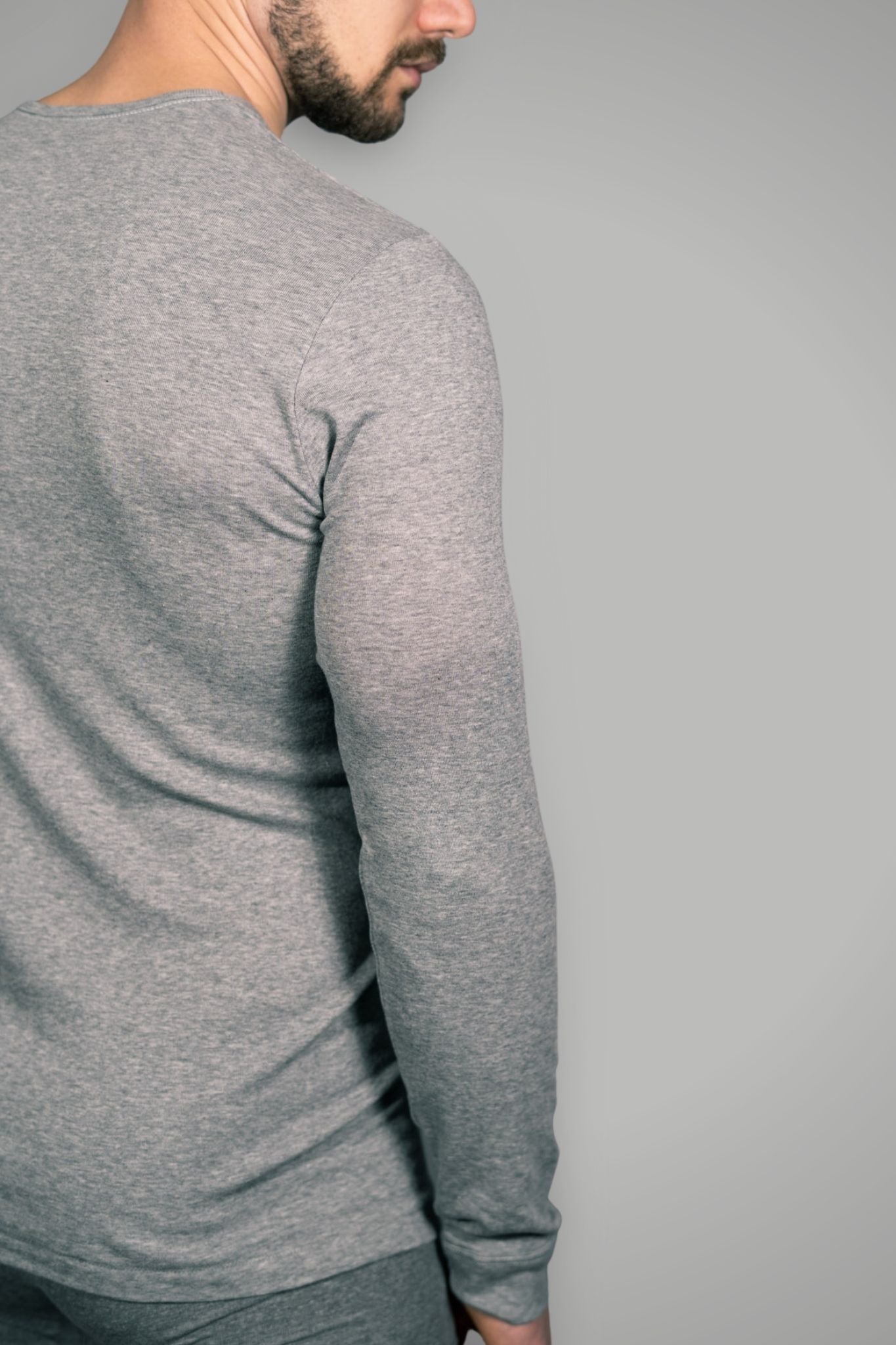 Maglia a Manica Lunga in Cotone Garzato Girocollo