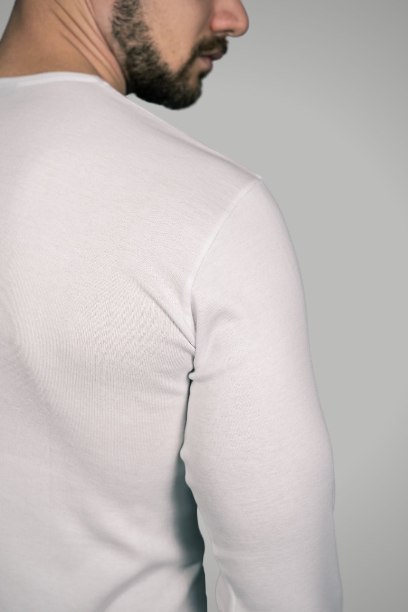 Maglia a Manica Lunga in Cotone Garzato Girocollo