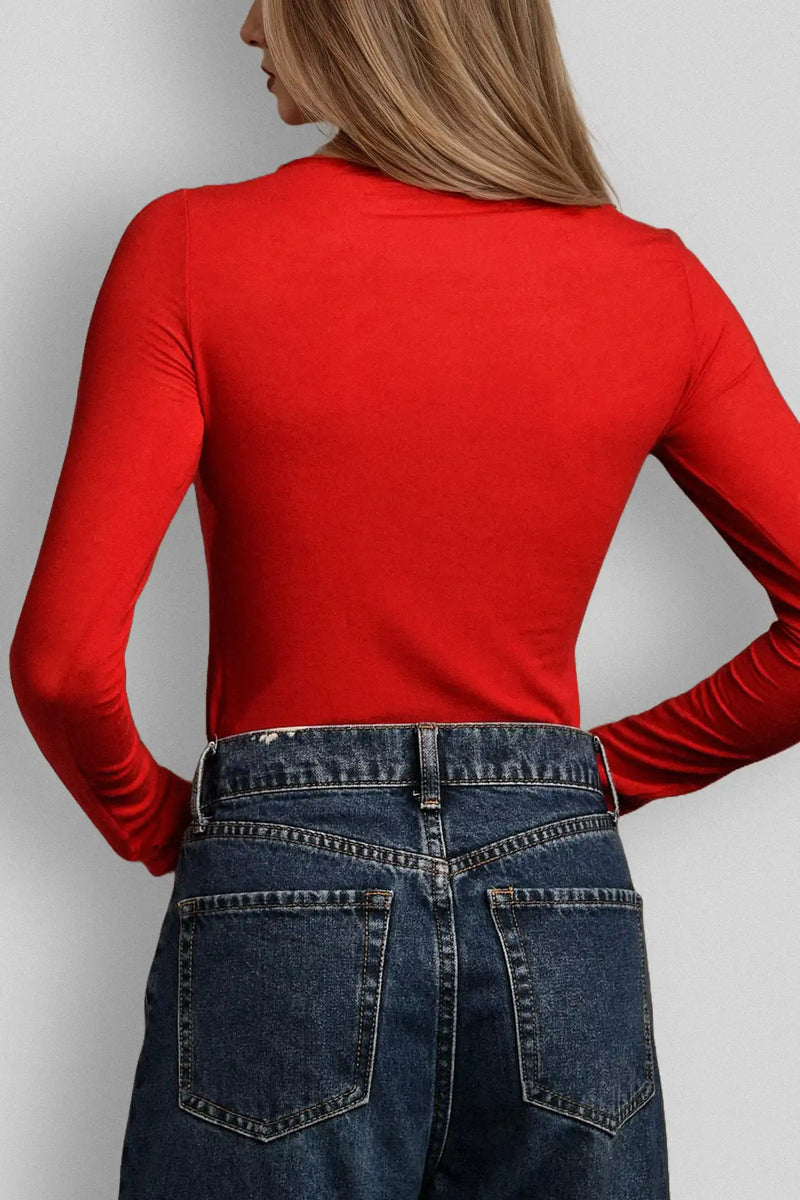 Maglia a Manica Lunga in Modal Ultralight con Cashmere Girocollo