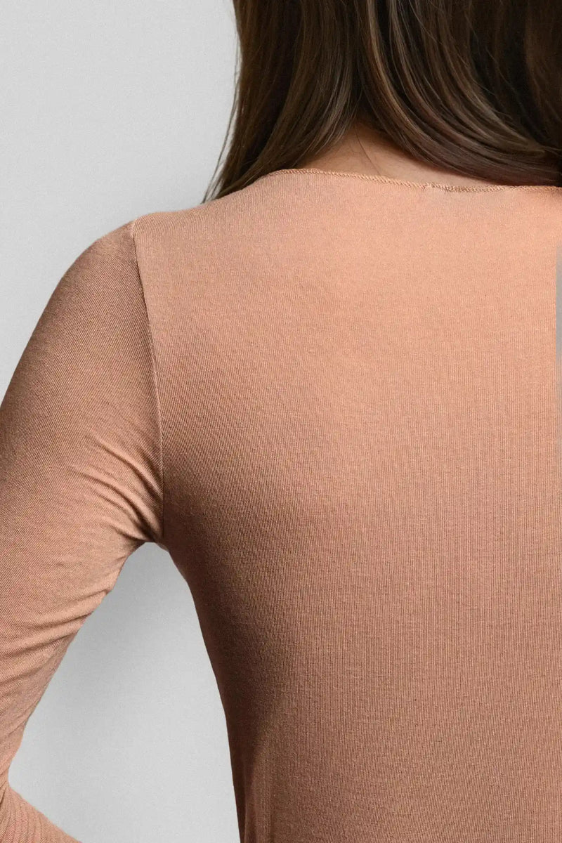 Maglia a Manica Lunga in Modal Ultralight con Cashmere Girocollo
