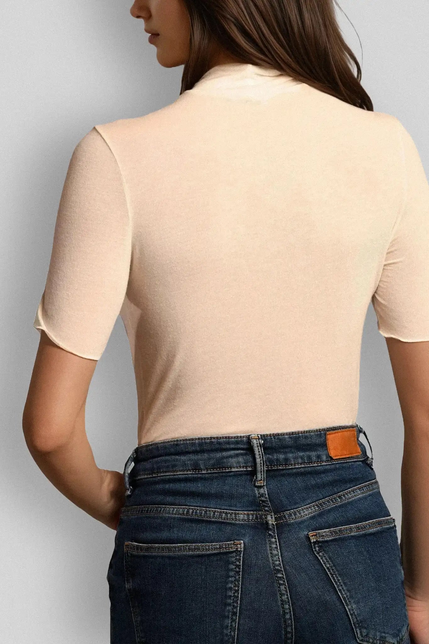 Lupetto a Manica Corta in Modal Ultralight con Cashmere