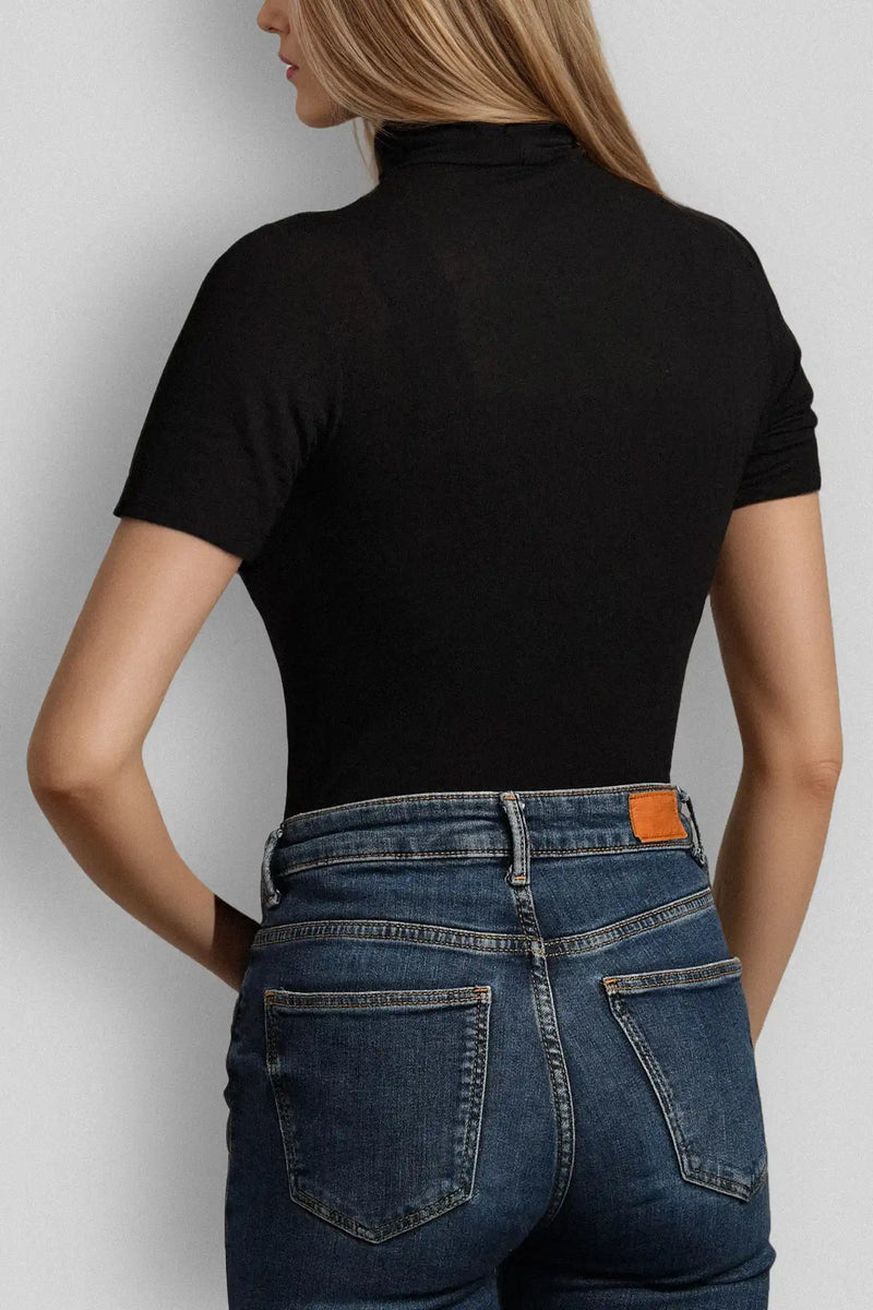 Lupetto a Manica Corta in Modal Ultralight con Cashmere