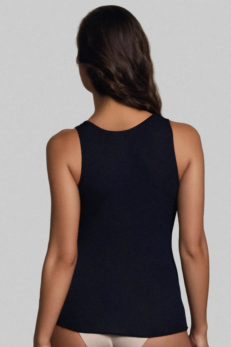 Canotta a Spalla Larga in Modal Ultralight con Cashmere