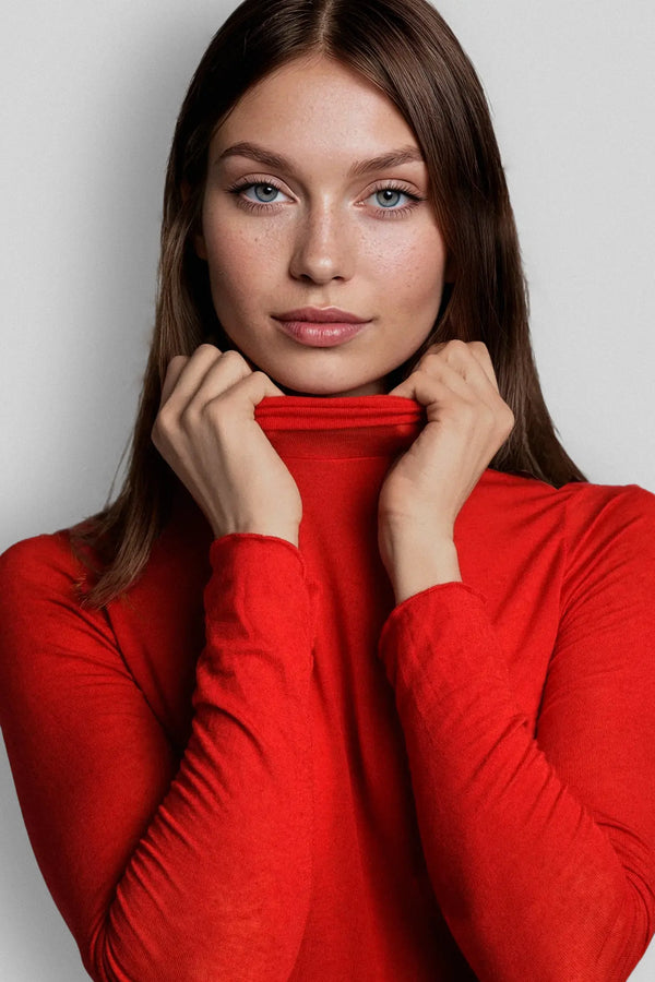 Dolcevita a Manica Lunga in Modal Ultralight con Cashmere