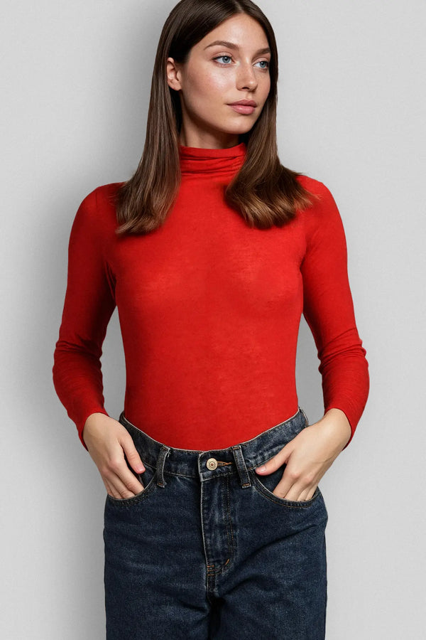 Dolcevita a Manica Lunga in Modal Ultralight con Cashmere