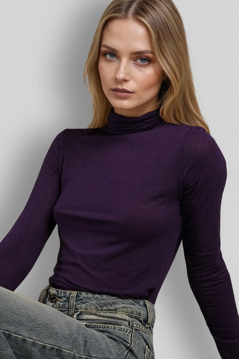 Dolcevita a Manica Lunga in Modal Ultralight con Cashmere