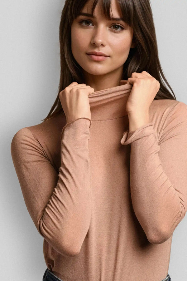 Dolcevita a Manica Lunga in Modal Ultralight con Cashmere