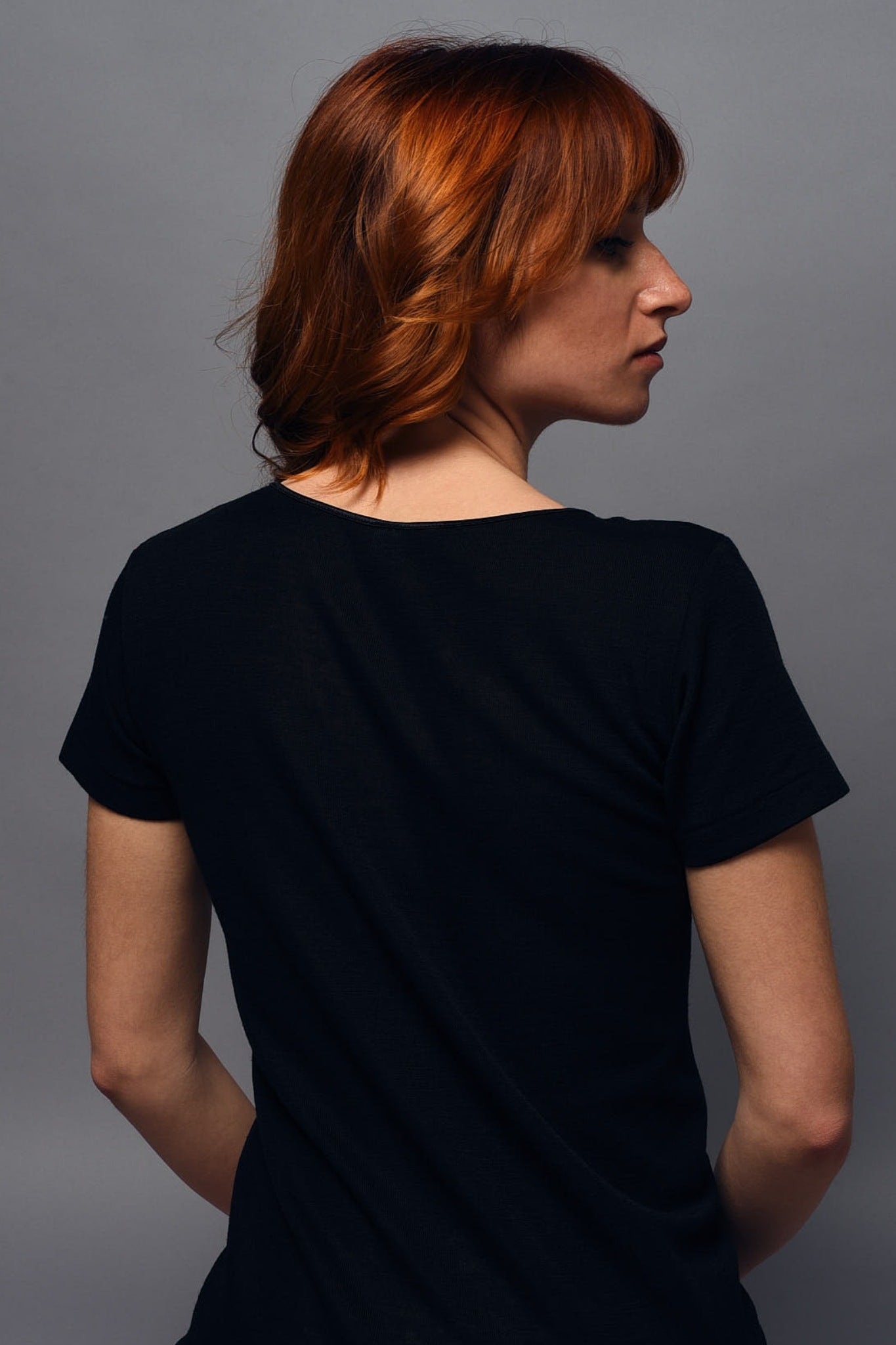 Maglia a Manica Corta in Lana Girocollo