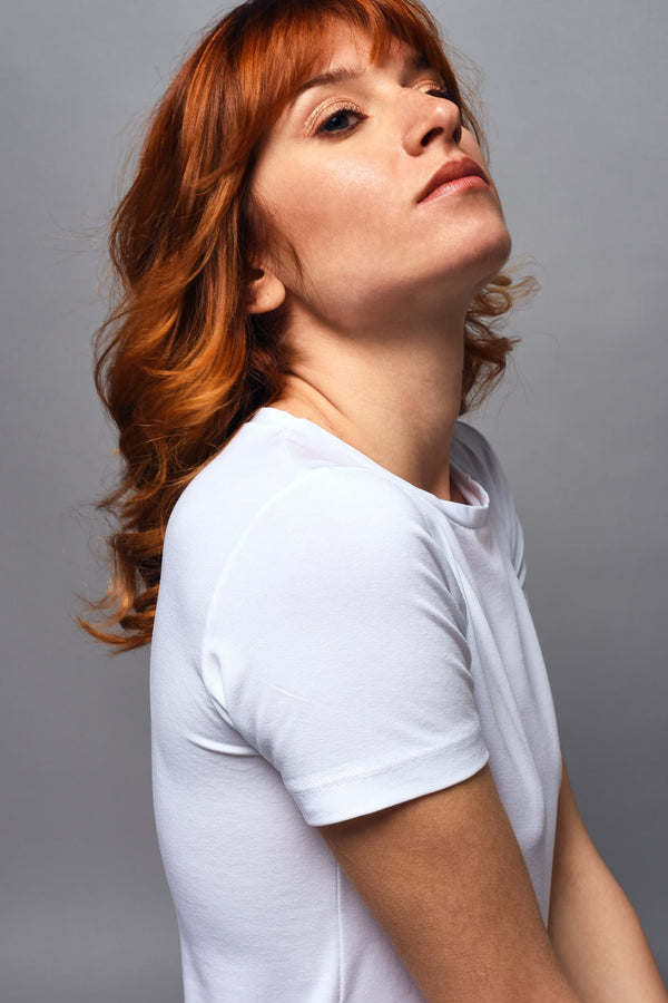 T-Shirt in Cotone e Modal Elasticizzato