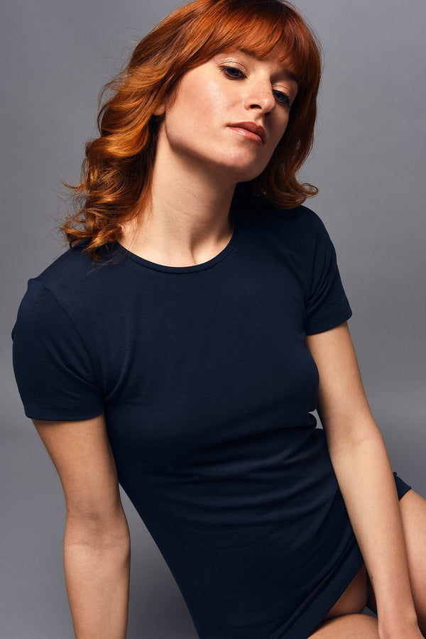 T-Shirt in Cotone e Modal Elasticizzato