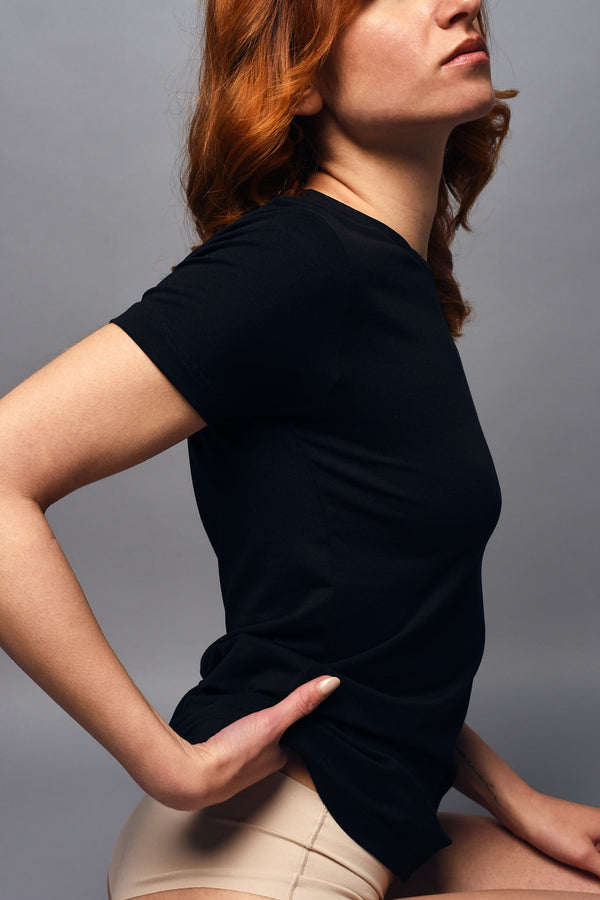 T-Shirt in Cotone e Modal Elasticizzato