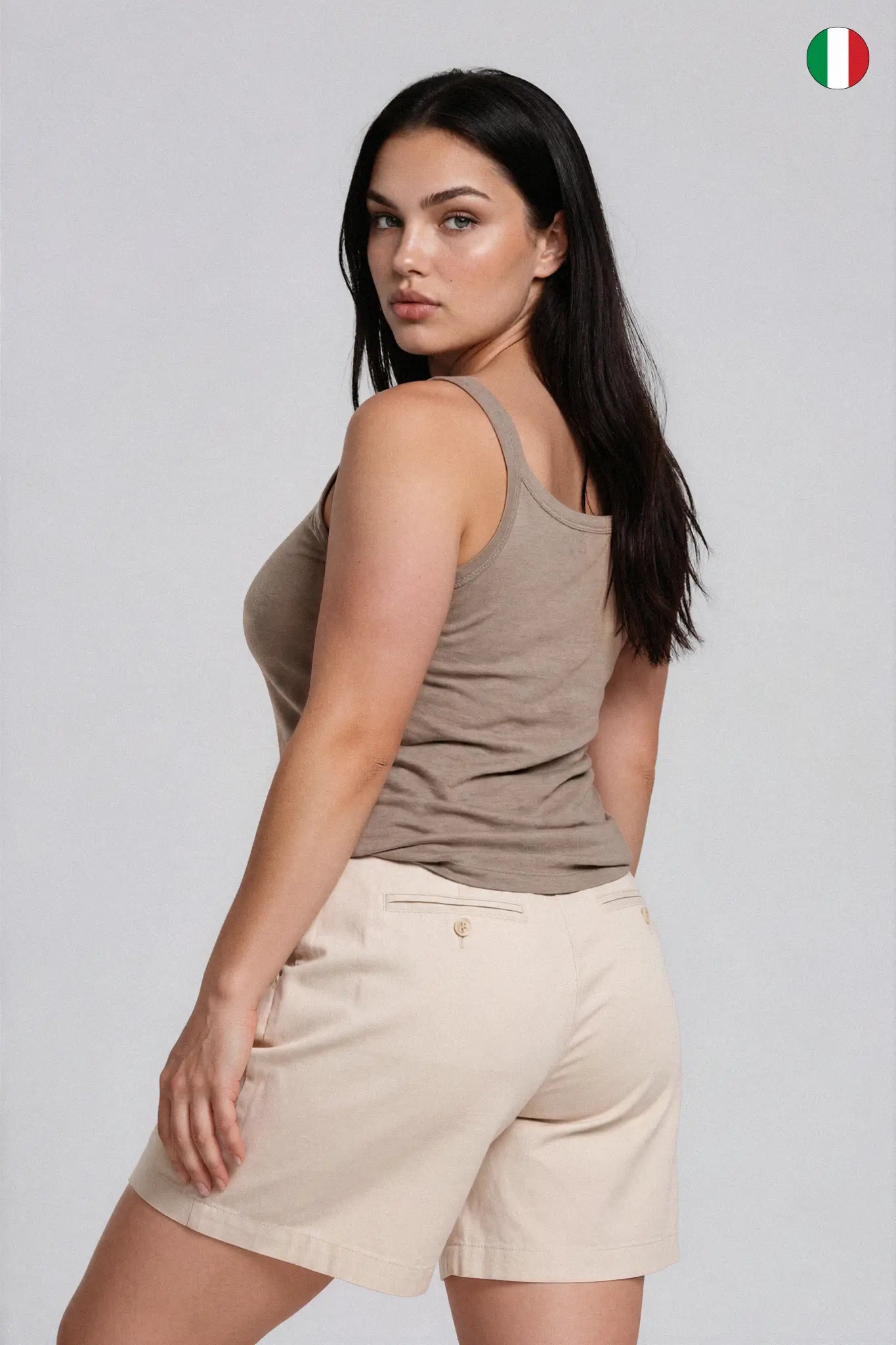 Top a Spalla Stretta in Micro Modal Scollo Tondo