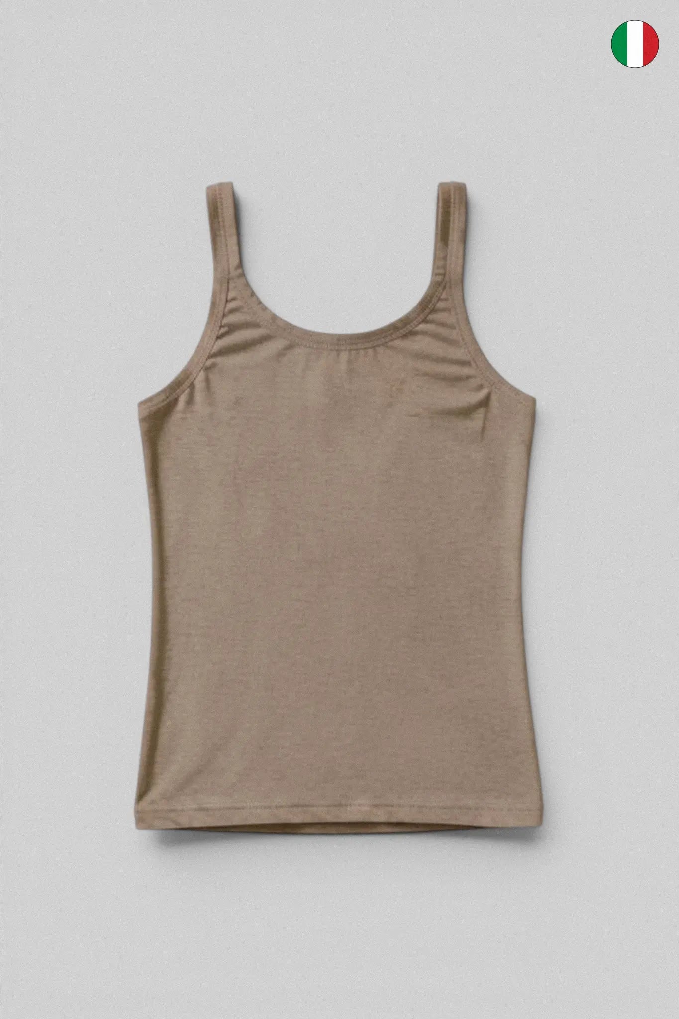 Top a Spalla Stretta in Micro Modal Scollo Tondo