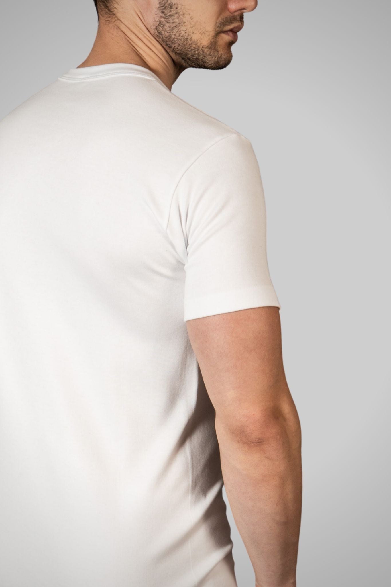 Maglia a Manica Corta in Cotone Felpato Girocollo