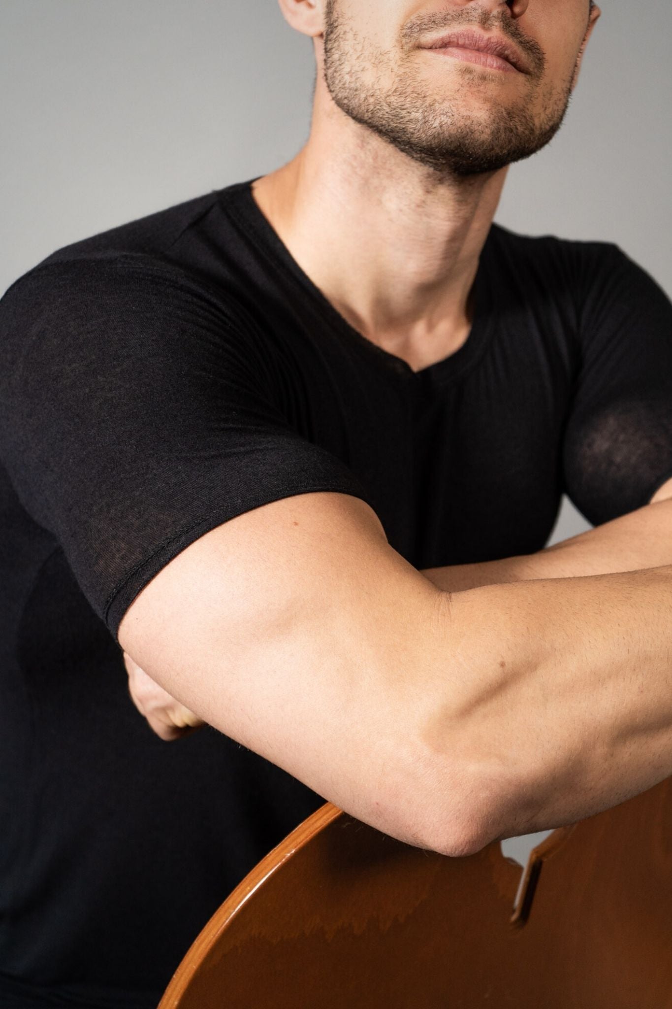 Maglia a Manica Corta in Modal Ultralight con Cashmere Girocollo