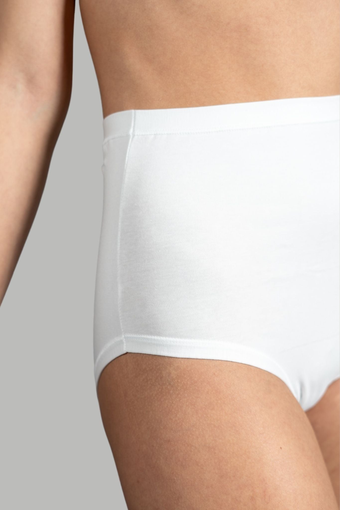 Slip Culotte a Vita Alta in Cotone Elasticizzato Senza Segno