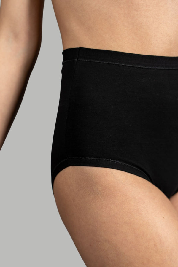 Slip Culotte a Vita Alta in Cotone Elasticizzato Senza Segno