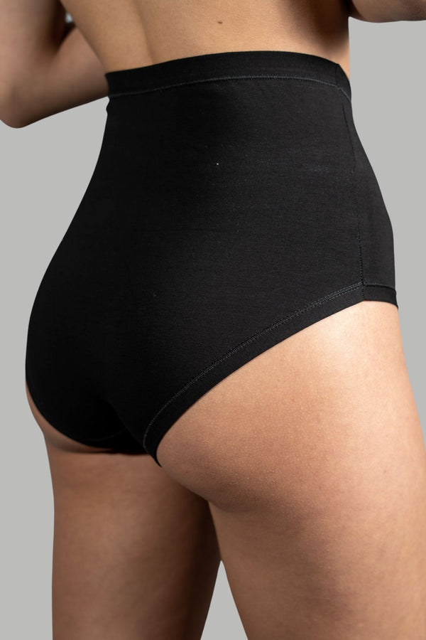 Slip Culotte a Vita Alta in Cotone Elasticizzato Senza Segno
