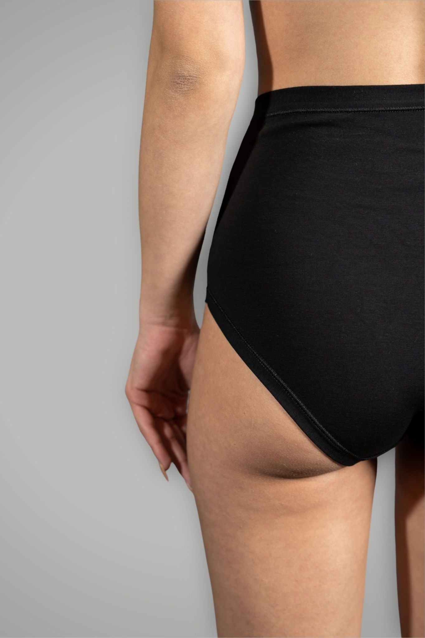 Slip Culotte a Vita Alta in Cotone Elasticizzato Senza Segno