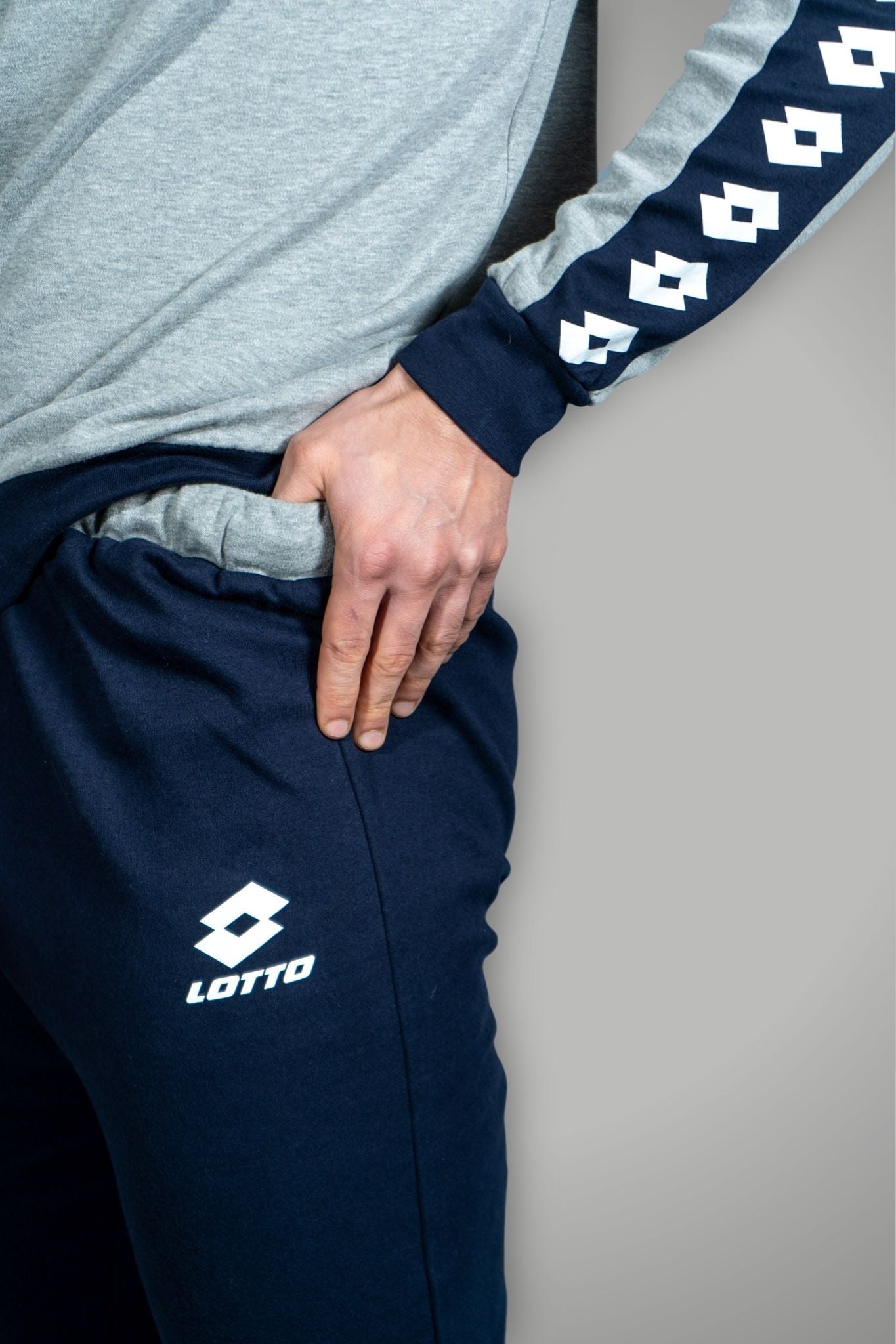 Pigiama Lungo in Jersey di Cotone stampa Logo