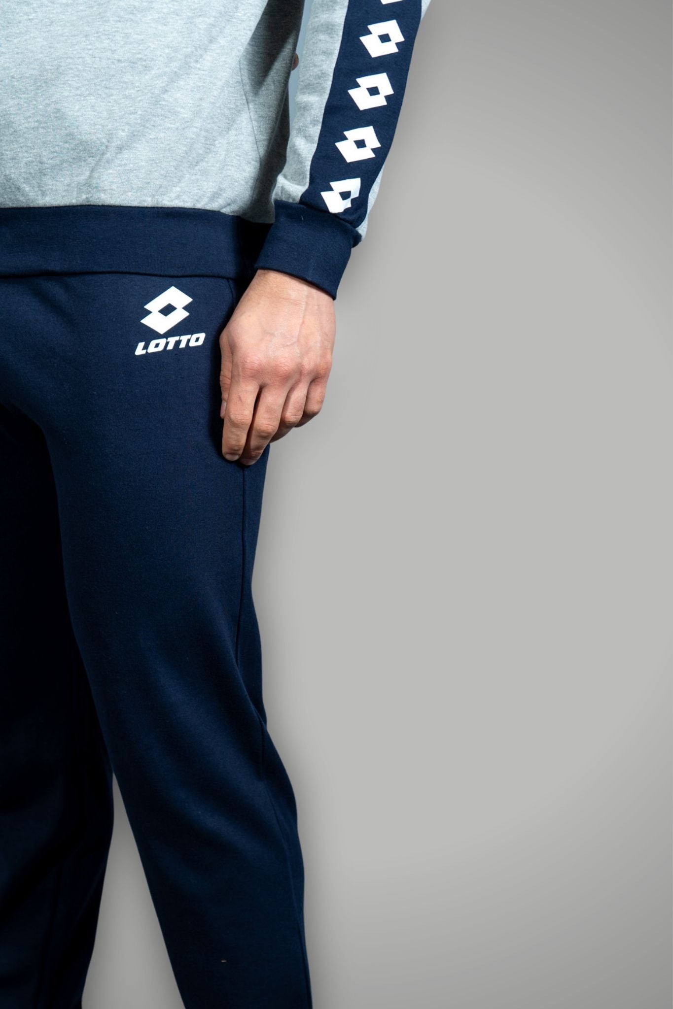 Pigiama Lungo in Jersey di Cotone stampa Logo