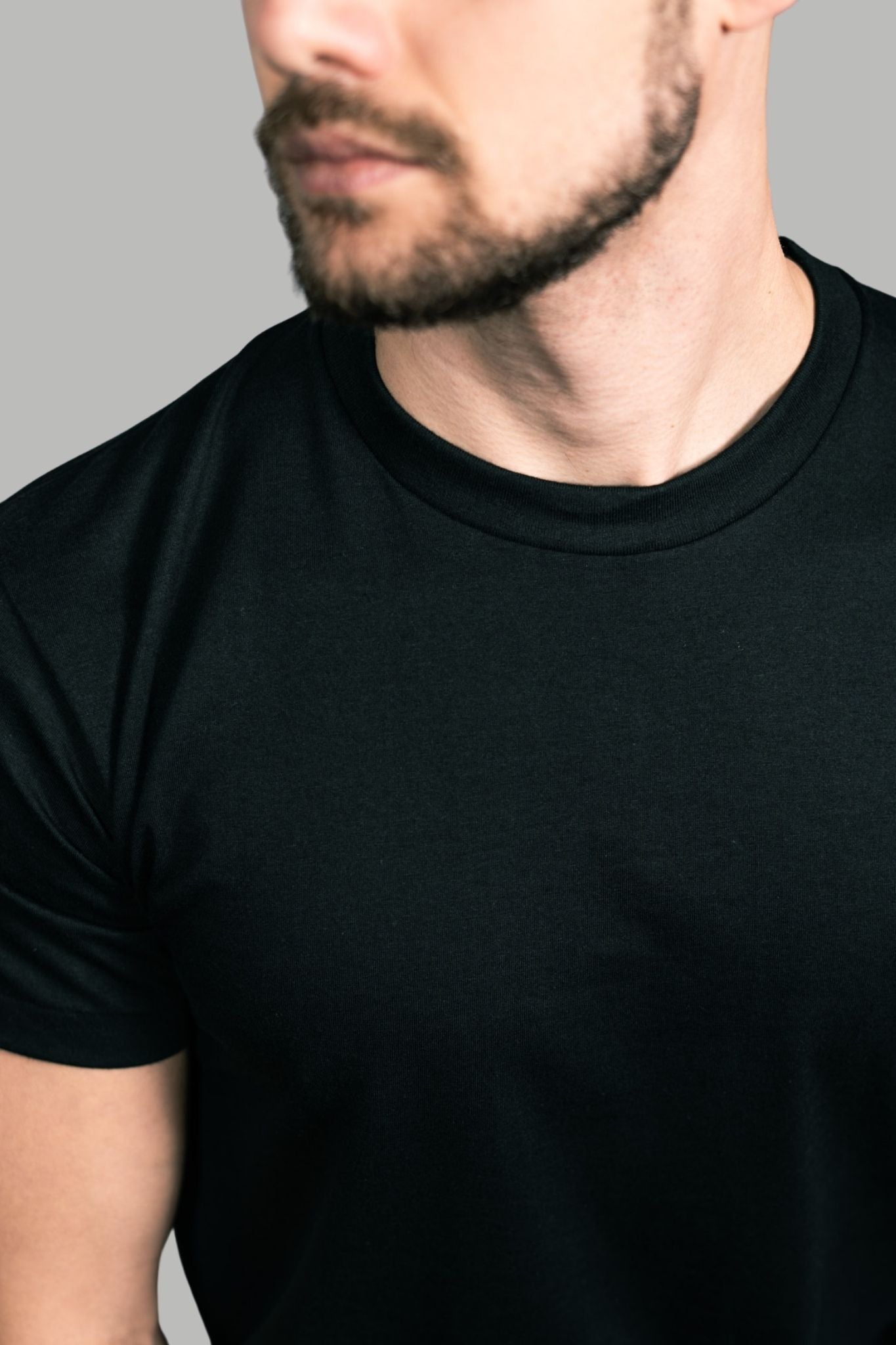 T-Shirt in Jersey di Cotone Girocollo