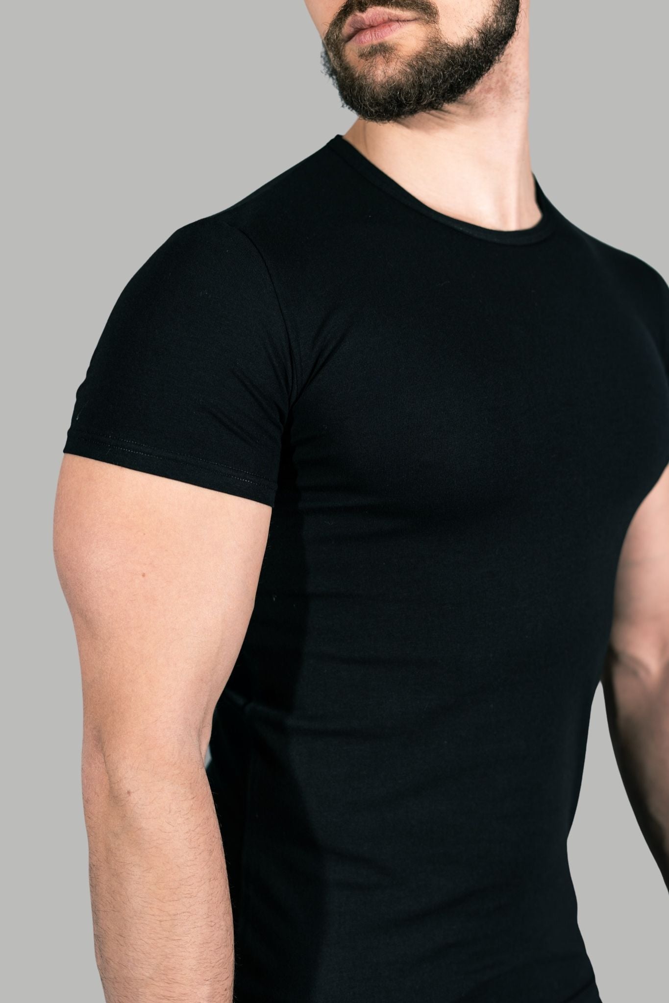 T-Shirt in Cotone elasticizzato Girocollo