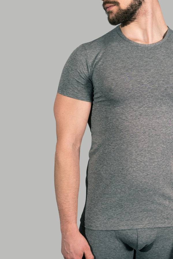 T-Shirt in Cotone elasticizzato Girocollo