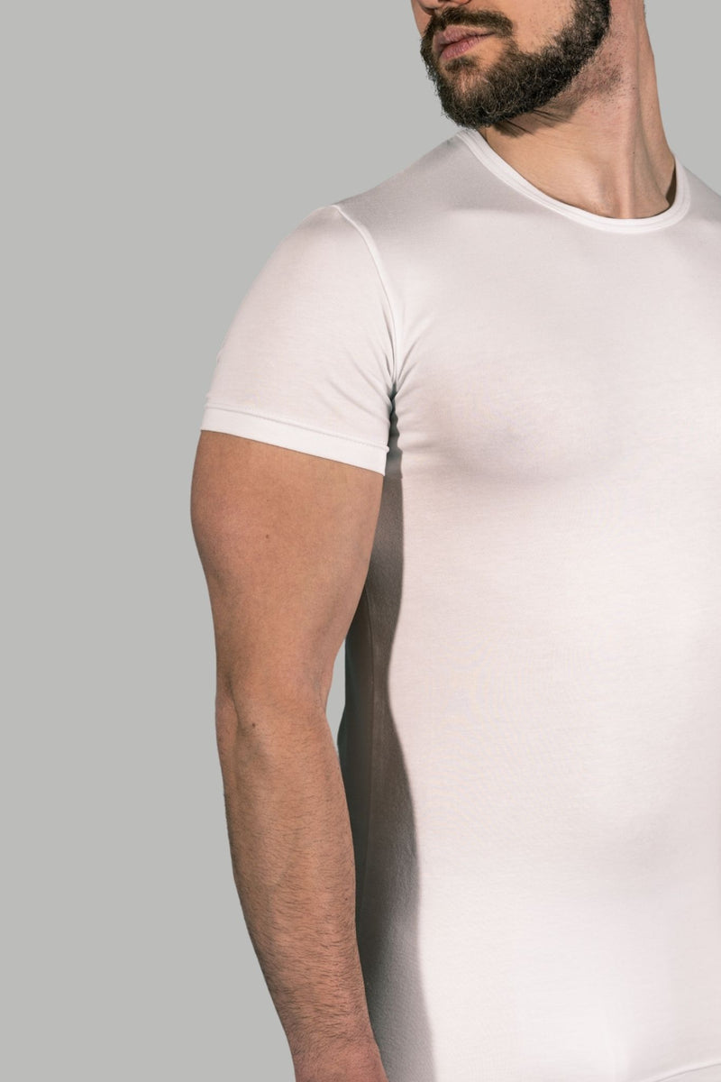 T-Shirt in Cotone elasticizzato Girocollo