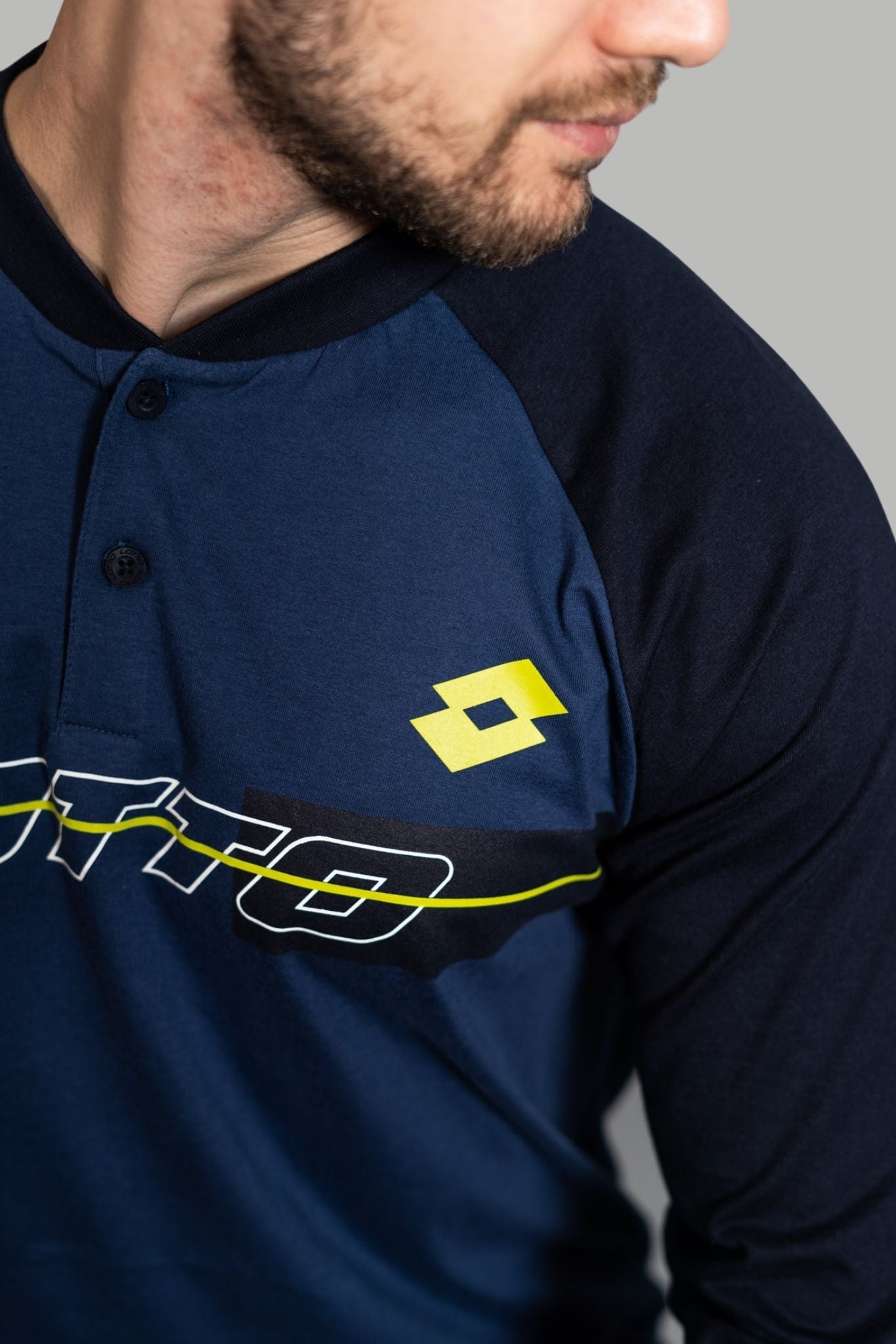 Pigiama Lungo in Jersey di Cotone stampa Logo